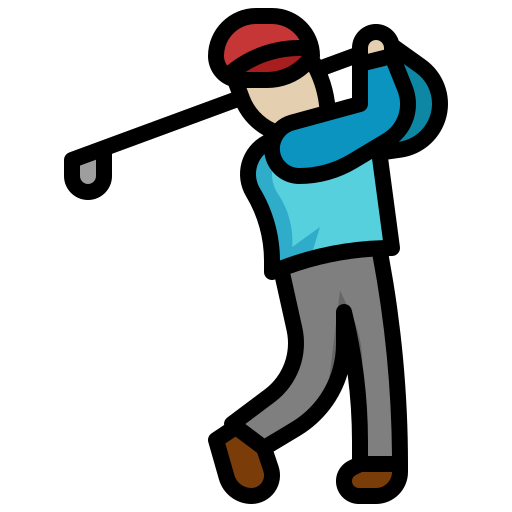 man playing golf